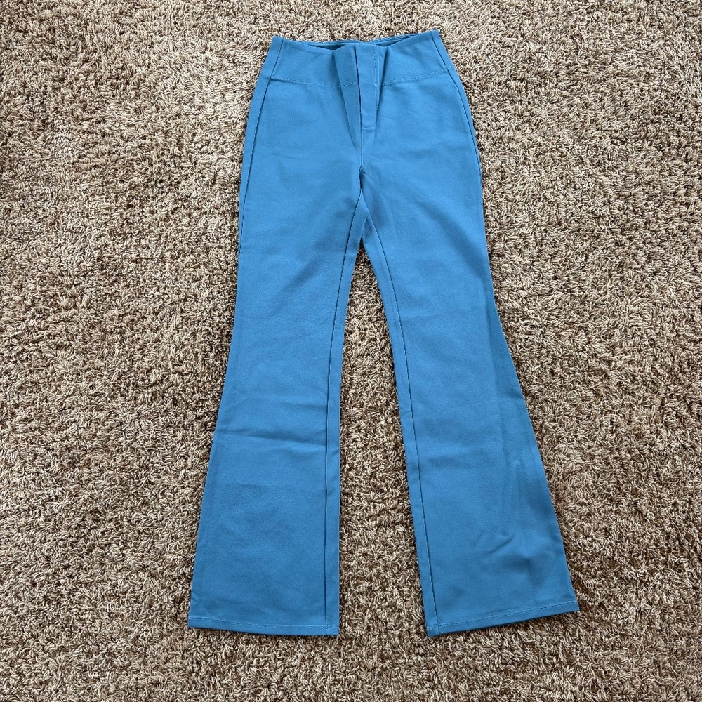 Halara Flex SculptKnit High Waisted Back Side Pocket Slight Flare Work Pants XS